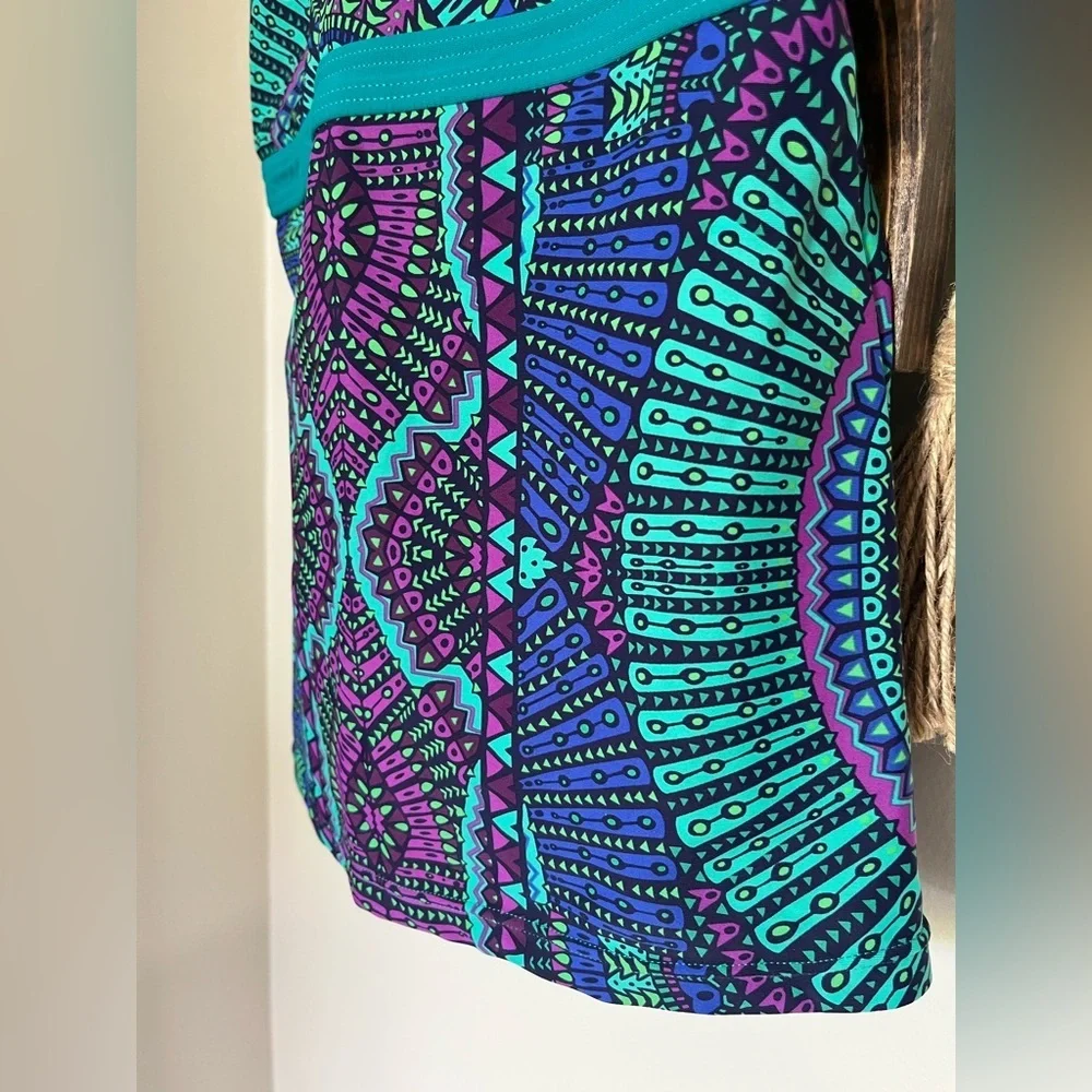 PrAna Swimwear in Blue and Purple Pattern Tankini Top, Women’s Sz XS - Picture 6 of 12